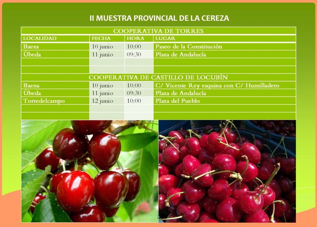 Cereza del 9 al 13 junio