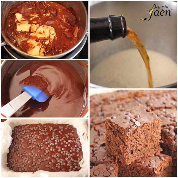 Brownie cerveza irlandesa Arcana pasos