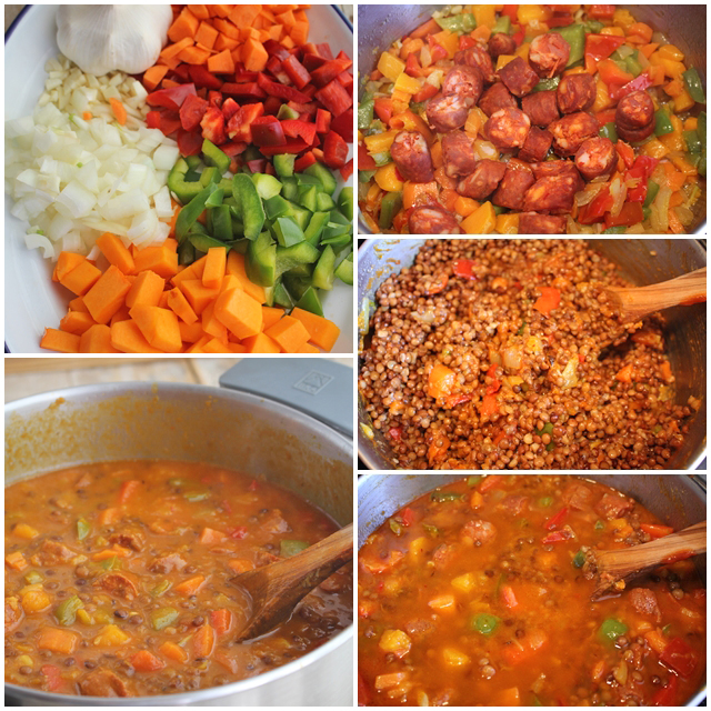 Lentejas con chorizo patatero y encurtidos (5)