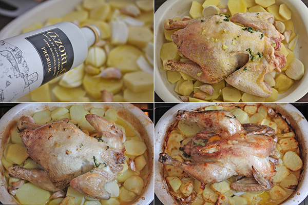 Pollo al horno con cerveza Degusta Jaen pasos