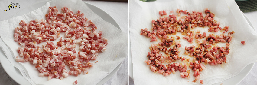 Degusta Jaen Ensalada Bacon pasos