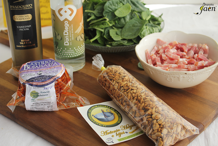 Ingredientes Ensalada de espinacas Degusta Jaen