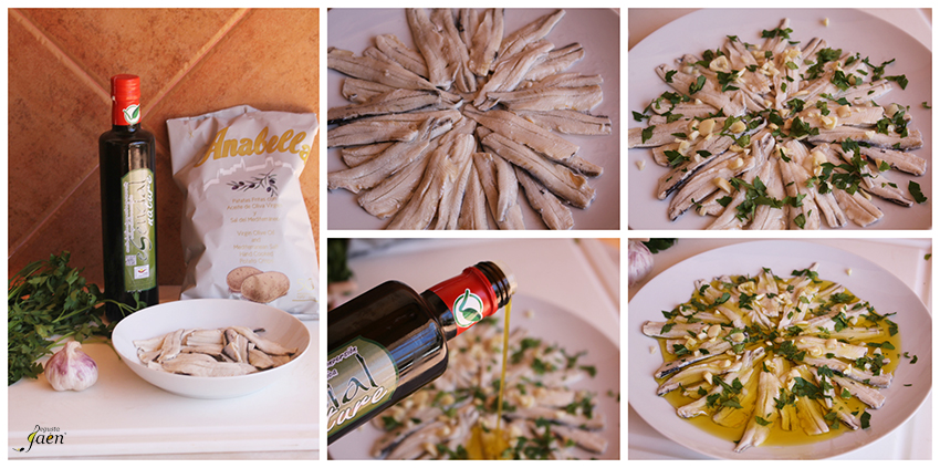 Patatas fritas con boquerones Degusta Jaen pasos