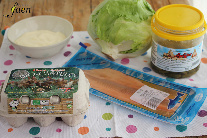 Ingredientes Huevos rellenos trucha pepinillos Degusta Jaen