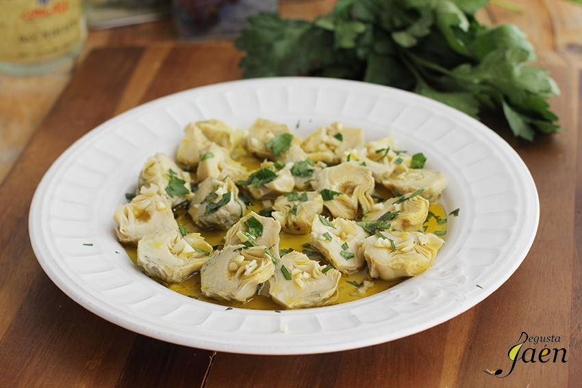 Alcauciles con ajo y aove Degusta Jaen (2)