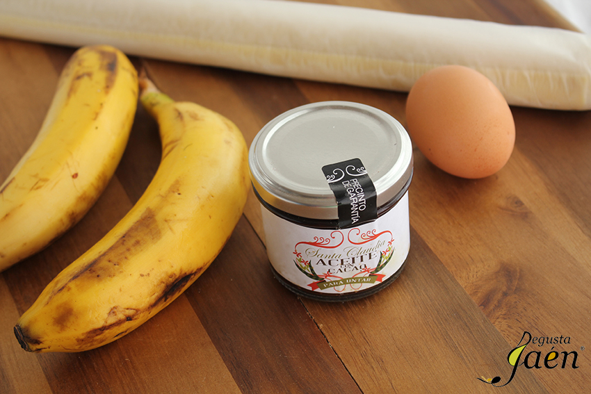 Hojaldre con crema de cacao y aove Degusta Jaen Ingredientes