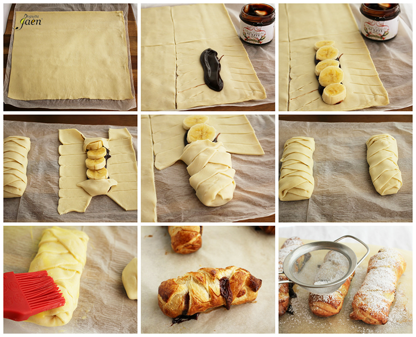 Trenzas hohaldre y crema de cacao con aove Degusta Jaen Pasos