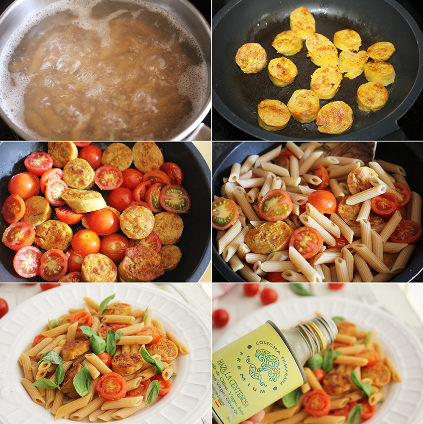 Macarrones integrales con relleno Degusta Jaen pasos