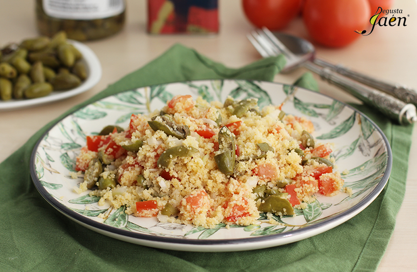 Ensalada de cous cous con aceitunas cornezuelo Degusta Jaen (1)