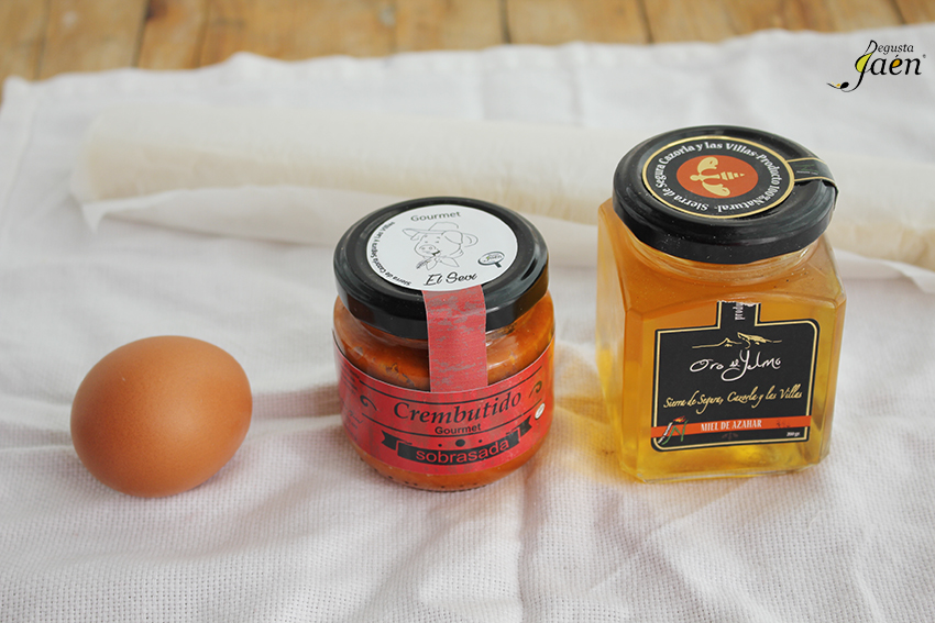 Ingredientes Palmeritas sobrasada y miel Degusta Jaen