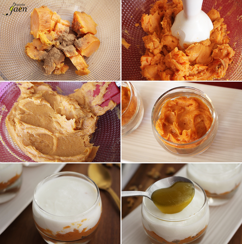 Yogur de cabra con boniato y aove Degusta Jaen