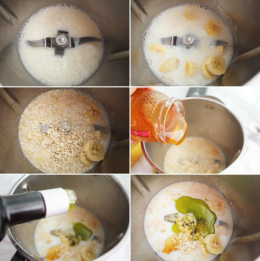 Batido miel y aceite de oliva virgen extra pasos