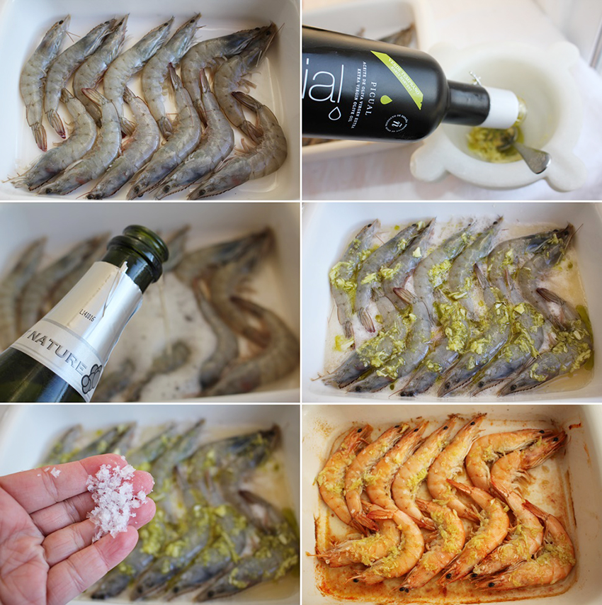 Langostinos al cava paso a paso