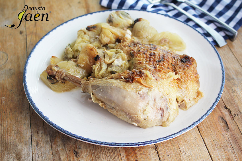 Pollo al horno con manzanas Degusta Jaen (1)