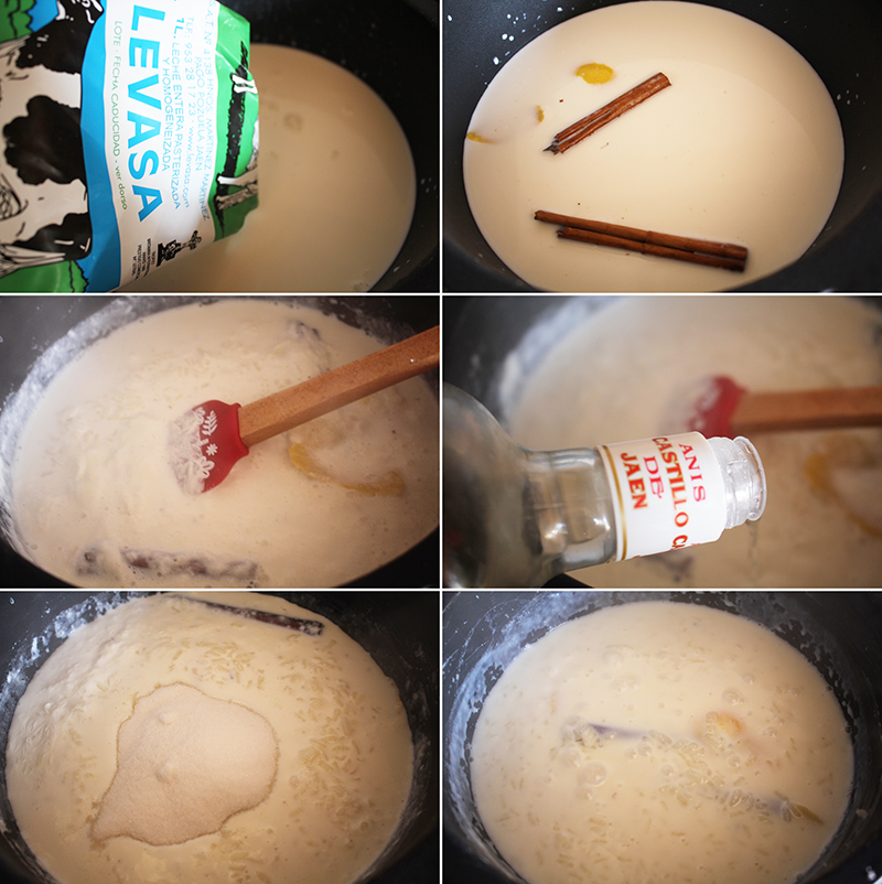 Arroz con leche pasos