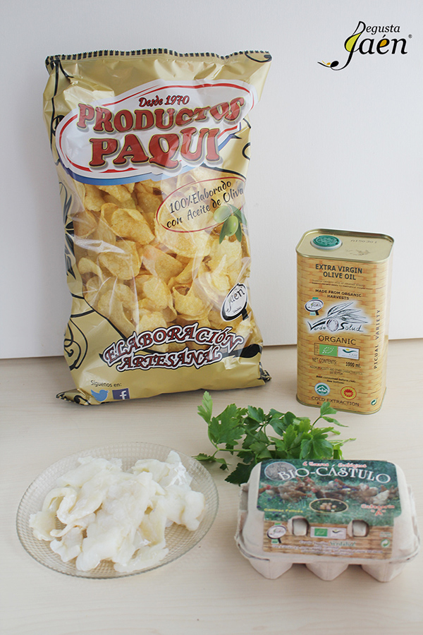Tortilla de patatas y bacalao Ingredientes Degusta Jaen