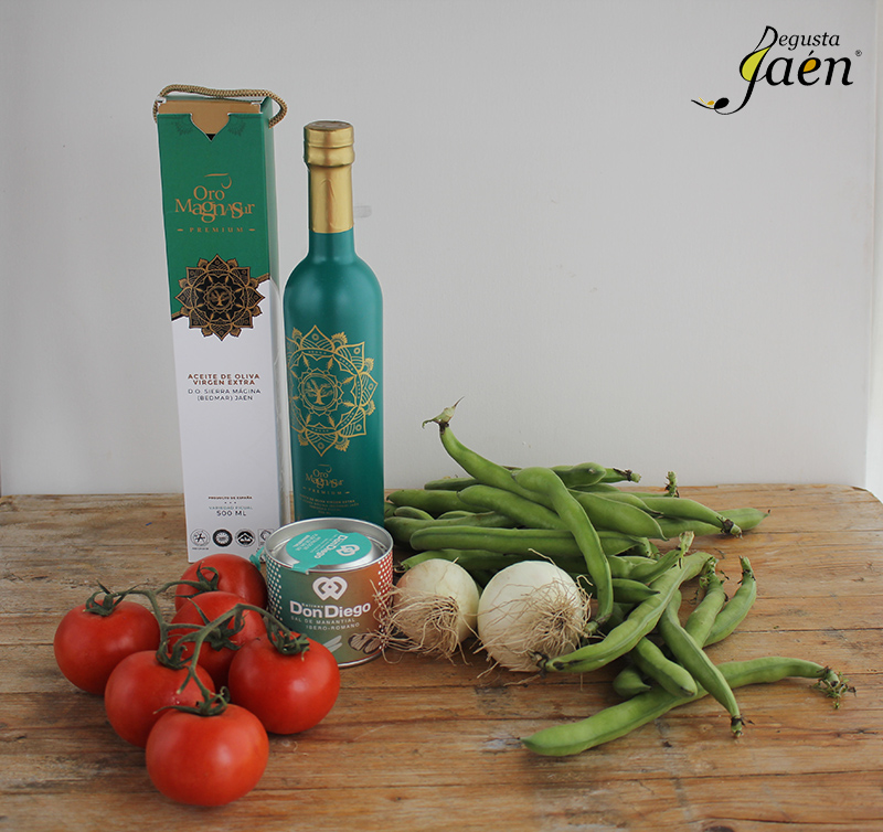 Ingredientes Ensalada habas Degusta Jaen