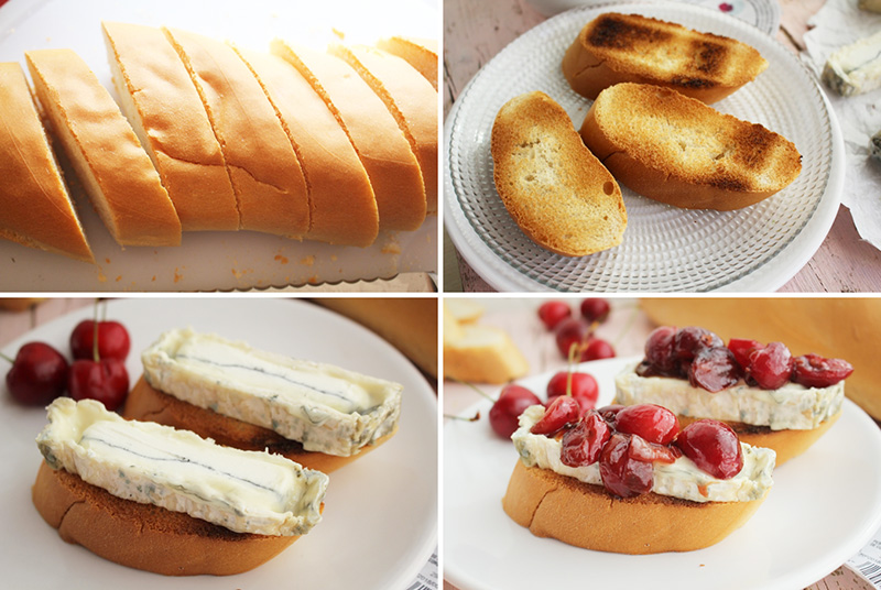 Tostas de queso y cerezas Degusta Jaen 1