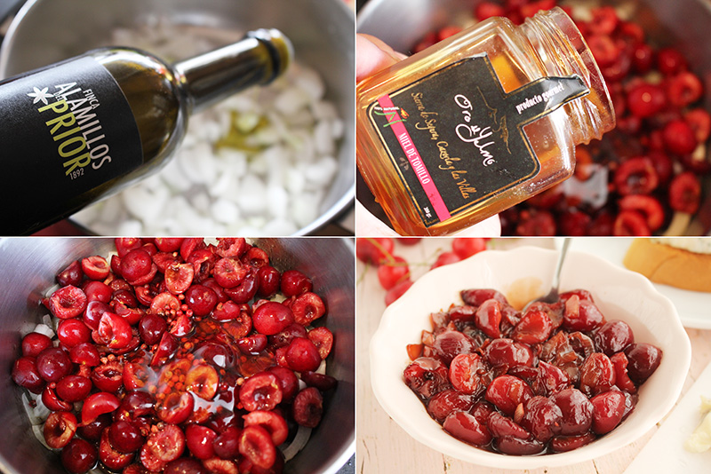 Tostas de queso y cerezas Degusta Jaen