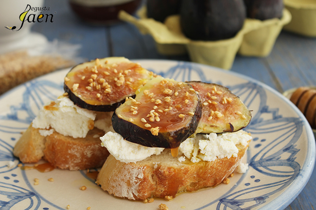 Brevas, Requeson con miel