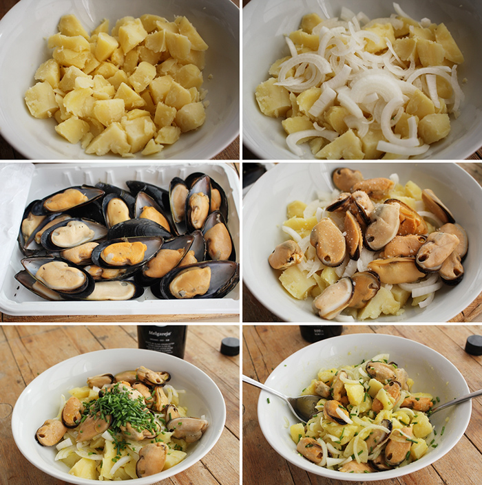Patatas con mejillones Degusta Jaen pasos