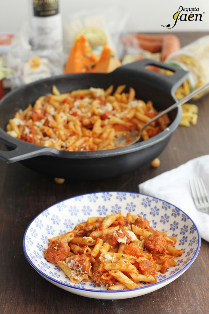 Macarrones con calabaza y chorizo Degusta Jaen (1)