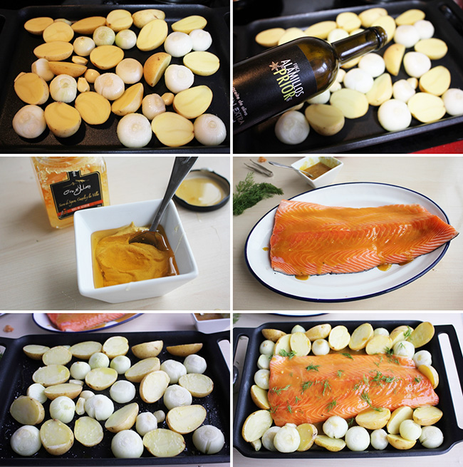 Salmon miel y mostaza Degusta Jaen pasos