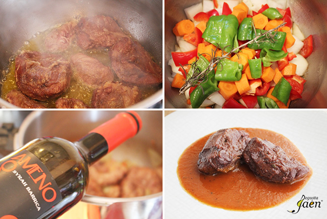 Carrilleras vino tinto Degusta Jaen pasos