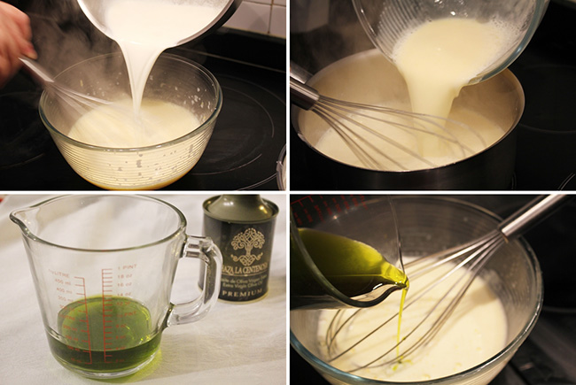 Helado de aceite de oliva virgen extra Degusta Jaen pasos