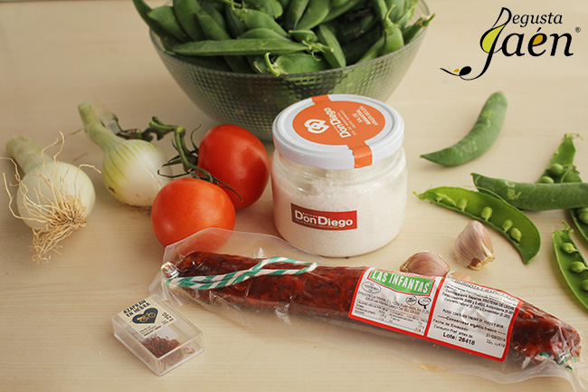 Guisantes con chorizo Degusta Jaen Ingredientes