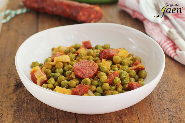 Guisantes con chorizo Degusta Jaen