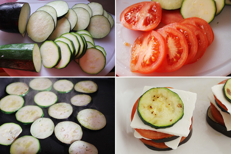 Milhojas de verduras con queso fresco Degusta Jaen