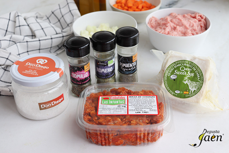 Pastel de chorizo, pollo y patata