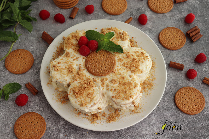 Tarta de galletas y limón