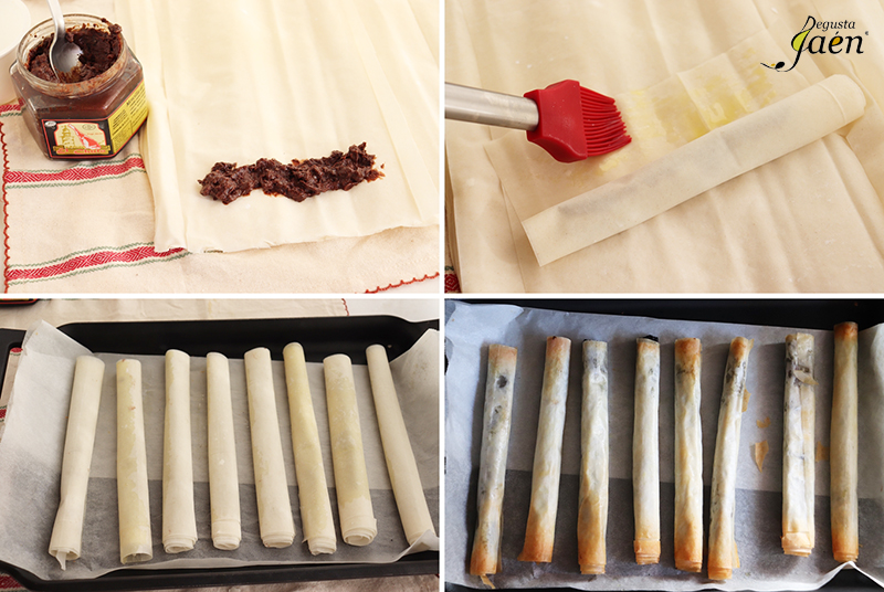 Cigarros de morcilla en caldera