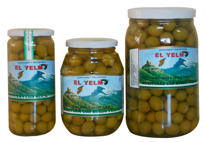 Imagen del producto Aceituna verde entera con y sin hueso Aceitunas y encurtidos El Yelmo
