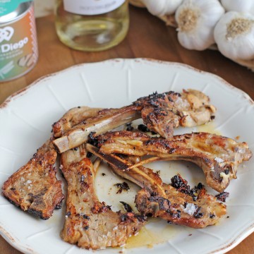 Imagen de la receta Chuletas de cordero segureño al ajillo