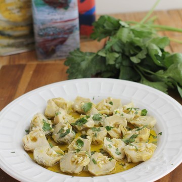 Imagen de la receta Alcauciles con ajo y aceite de oliva virgen extra