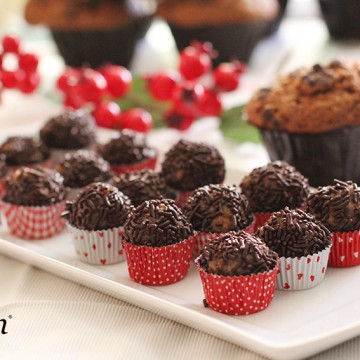 Imagen de la receta Trufas de magdalenas de chocolate