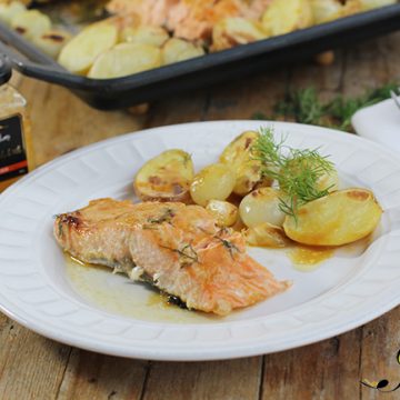 Imagen de la receta Salmón con miel y mostaza