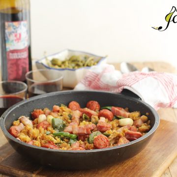 Imagen de la receta Migas de pan con chorizo y panceta