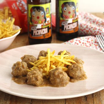 Imagen de la receta Albóndigas de cordero segureño en salsa de cerveza