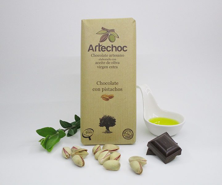 Imagen del producto Tableta de Chocolate con aove con pistachos