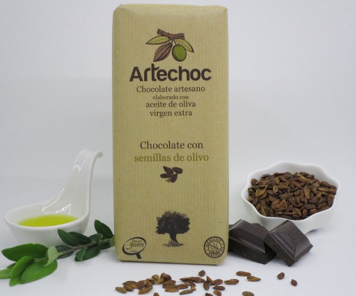 Imagen del producto Tableta de Chocolate con aove con Semillas de olivo Artechoc