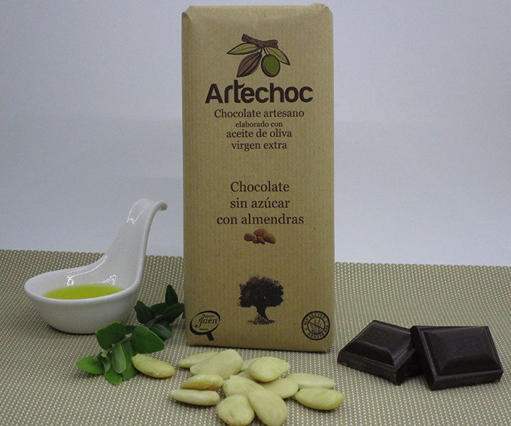 Imagen del producto Tableta de Chocolate con aove con almendras sin azúcar