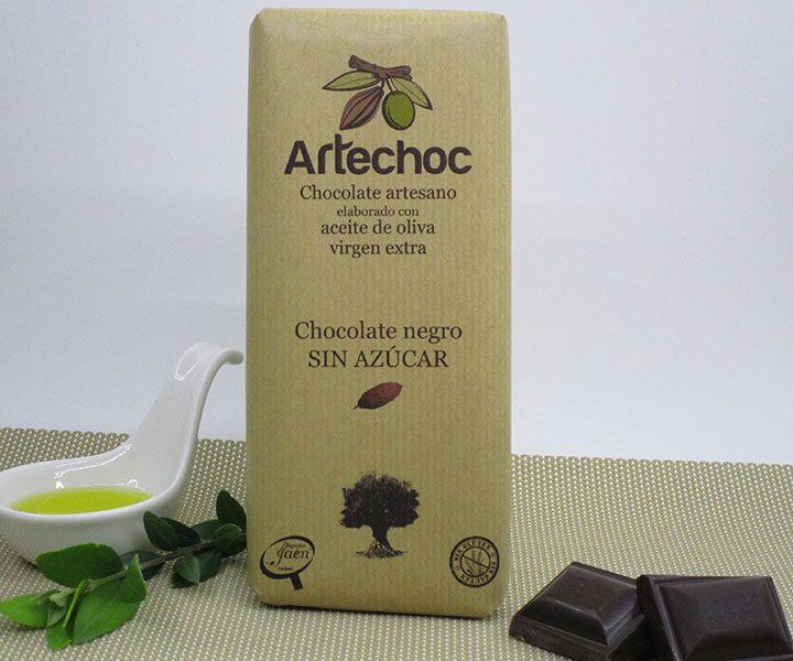 Imagen del producto Tableta de Chocolate negro con aove sin azúcar Artechoc