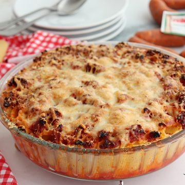 Imagen de la receta Pastel de rigatoni con chorizo y queso