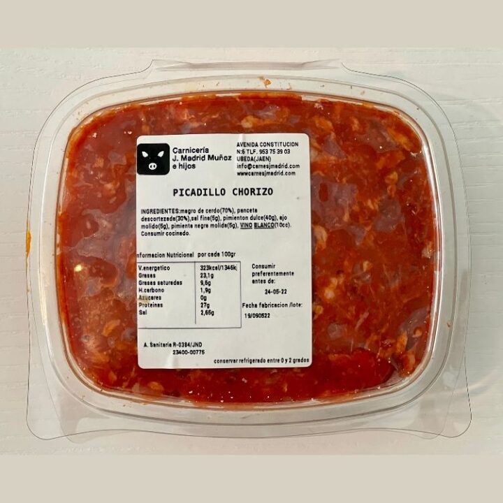 Imagen del producto Picadillo de chorizo Carnicería J. Madrid Muñoz e Hijos