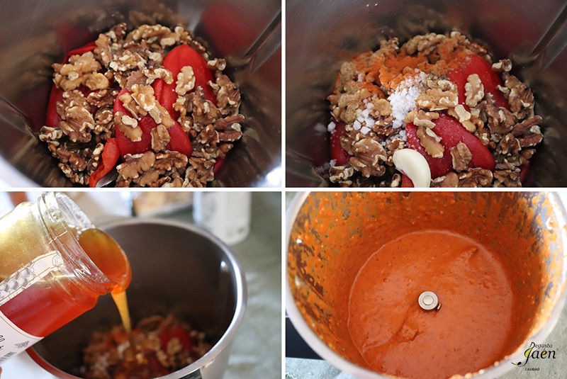 Crema de pimientos y nueces o Muhammara