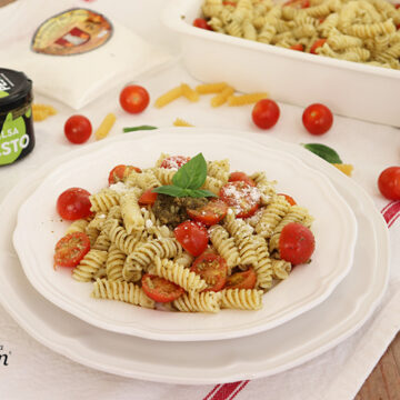 Imagen de la receta Espirales con salsa pesto y queso